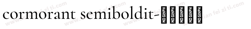 cormorant semiboldit字体转换